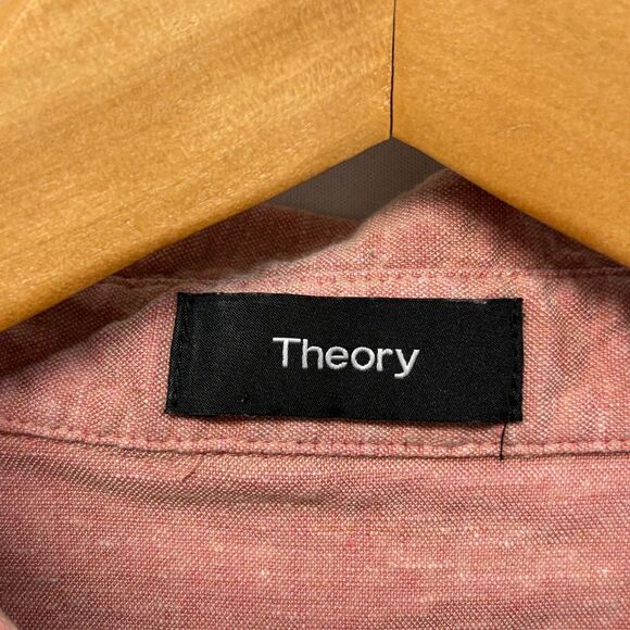 Theory Women Linen Blend Sleeveless Blouse Top Button Shirt Size Medium D050 -6 - Picture 15 of 16